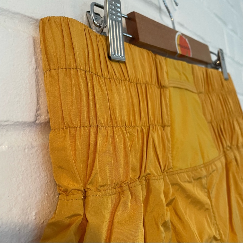 Free People Movement The Way Home Shorts Varsity Gold Women’s Size Medium NWOT - Picture 7 of 13